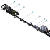 Ligne de production de batteries à quatre axes 10 ppm Lithium Battery Pack Assembly Line Module de fabrication