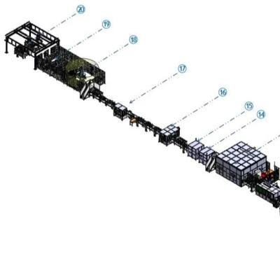 Four Axis Battery Production Line 10ppm Lithium Battery Pack Assembly Line Making Module