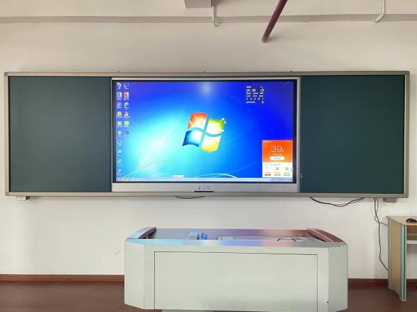 Tableau blanc intelligent coulissant noir vert compatible avec les tableaux blancs tactiles intelligents de 65/75/86 pouces pour les réunions de bureau, d'université, de collège et de classe multimédia
