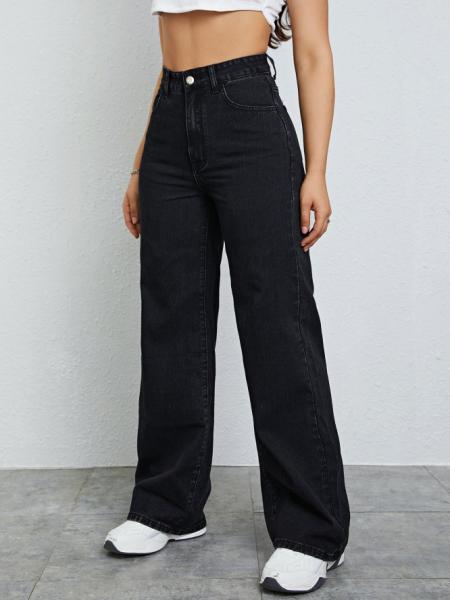 Black slouchy jeans for women