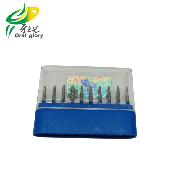 Oral Glory Dental Diamond Burs 10pcs/Set For High Speed Hand Piece