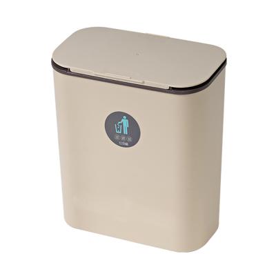 Rectangular Wall Mounted Hanging Slide Cover Trash Can Plastic Rubbish Ash Waste Bin