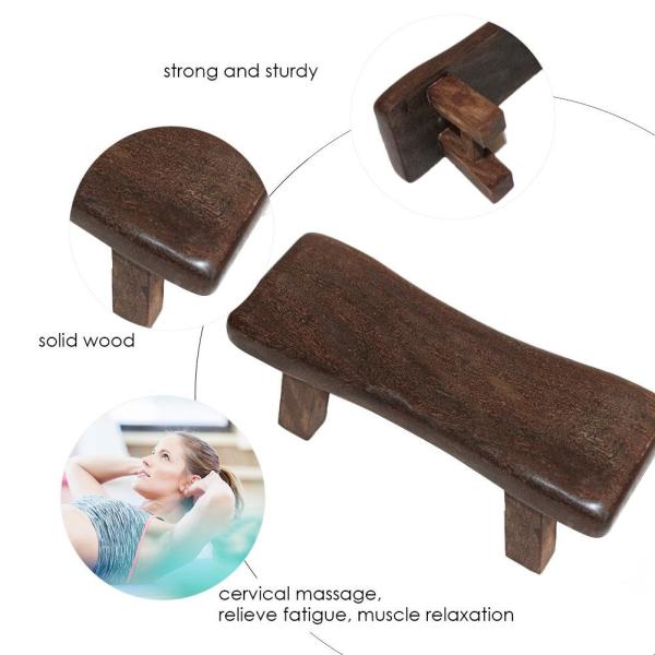 Yoga Sleeping Pillow Solid Wood Cervical Support Pillow Massage Fitness For Gym Exercise