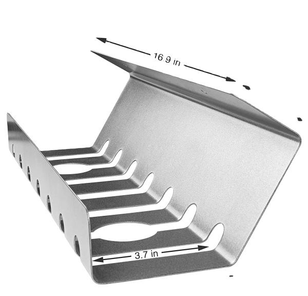 Design funcional Ducto de cabo de metal revestido em pó para mesa horizontal 43x10x10cm Branco