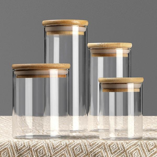 Bamboo Wooden Jar Lid for Glass Containers Custom Shapes