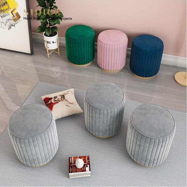 Stool,Ottoman chair, stainless steel, PU leather, fabric upholstery, restaurant,club, hotel, home, McDonald small stool