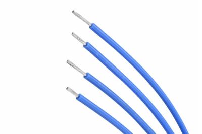 Fio estanhado azul Calibre de diâmetro de fios 600v do cobre 22, fio flexível UL3529 150℃ do silicone