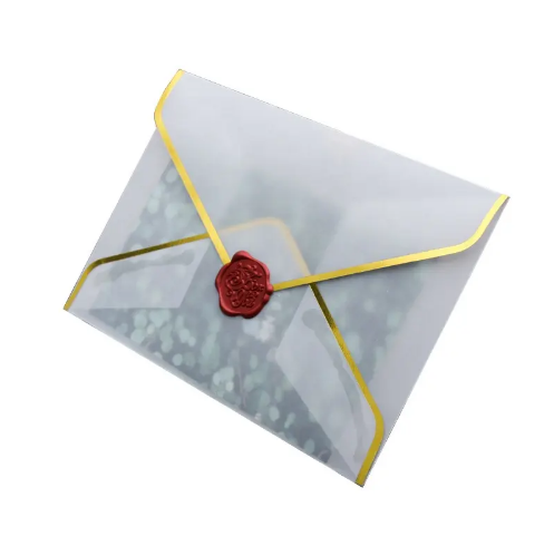 Custom Gilt Edge Glassine Paper Envelope Bag for Postcard and Greeting Card Packing