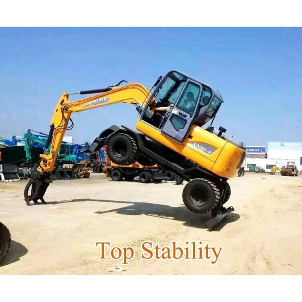 Mini Backhoe Excavator , Electric Mini Excavator Blade Height 295mm