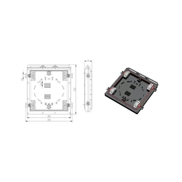 IP68 防水光ファイバースプライス閉塞式 FTTH/FTTx 壁またはポールマウントのインラインスタイルの設置