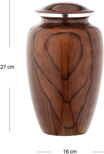 Cherry Wood Grain Finish Cremation Urn | Human Ashes Adult Memorial urn, Burial, Funeral Cremation Urns | 200 Cubic