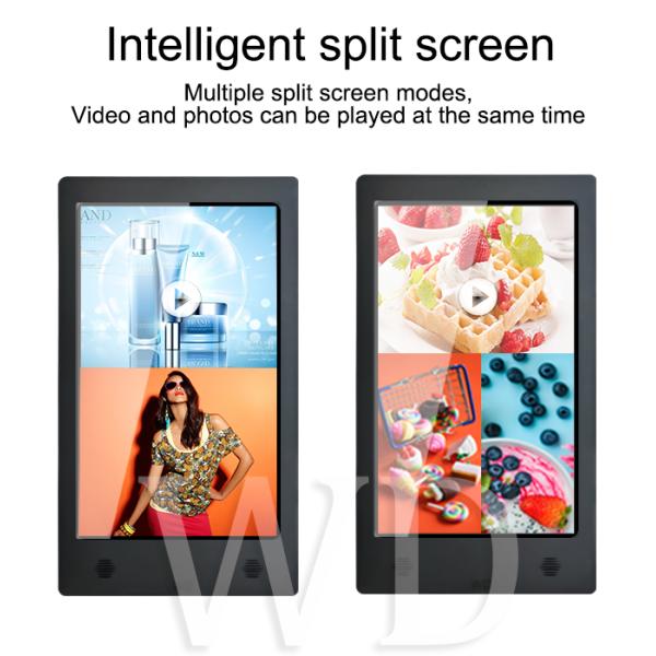 Black CE Wall Mount HD 2K Indoor Digital Signage For Retails