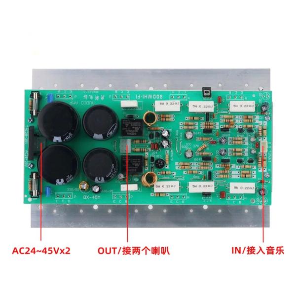 800W 2.0 High Power Amplifier Board with A1943/C5200 Audio Power Amplifier for Professional Stereo Systems