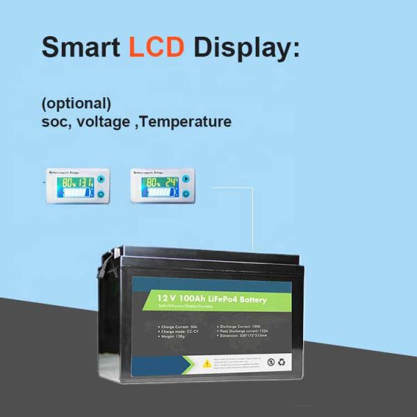 12.8V Campervan Lithium Battery 100Ah Lifepo4 Bluetooth Optional