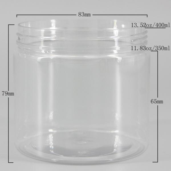 CHOYEZ les conteneurs 13.52oz cosmétiques en plastique clairs du plastique 95mm