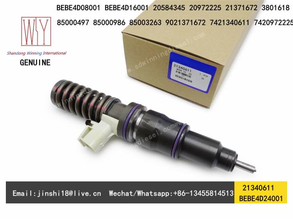 HIGH QUALITY AND NEW DIESEL FUEL ELECTRIC UNIT INJECTOR BEBE4D24001, 21340611, 21371672, 85003263, 7421340611 FOR MD13 E