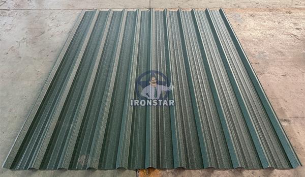 6 rib trapezoidal and 6 rib bamboo tile double layer roll forming machine in Romania 2 layer roll forming machine
