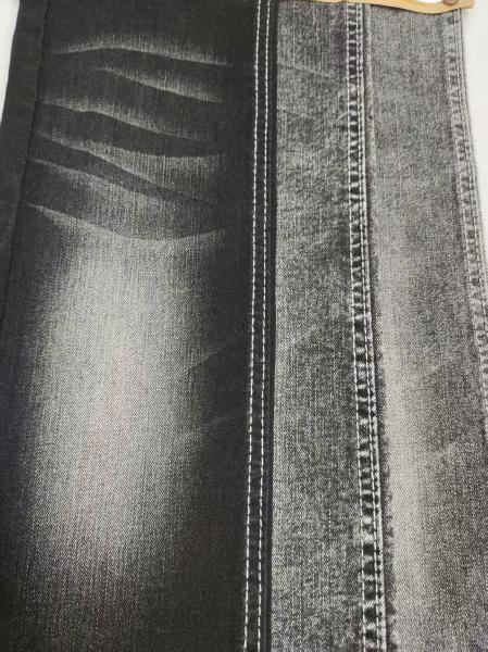 BLACK/BLACK 75%Cotton High Spandex slub 9.4oz Denim Fabric 9.4oz for lady jeans