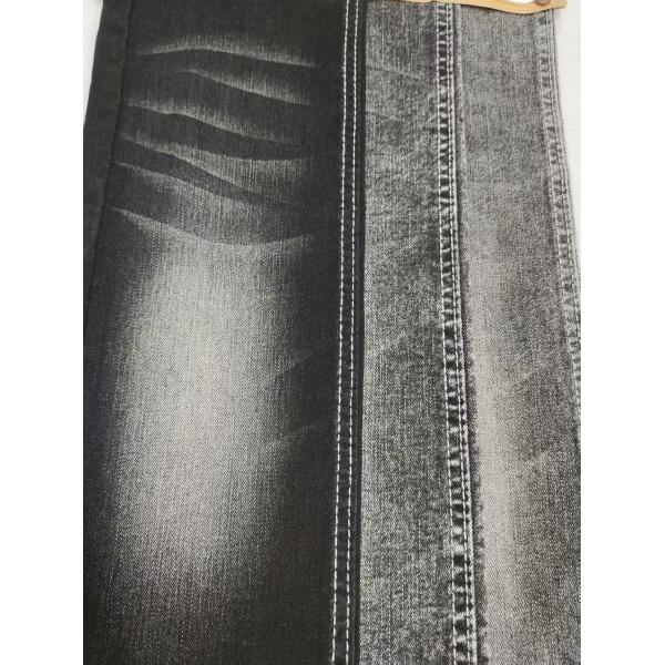 Noir/noir 75% coton haut Spandex slub 9,4 oz tissu denim 9,4 oz pour les jeans pour femmes