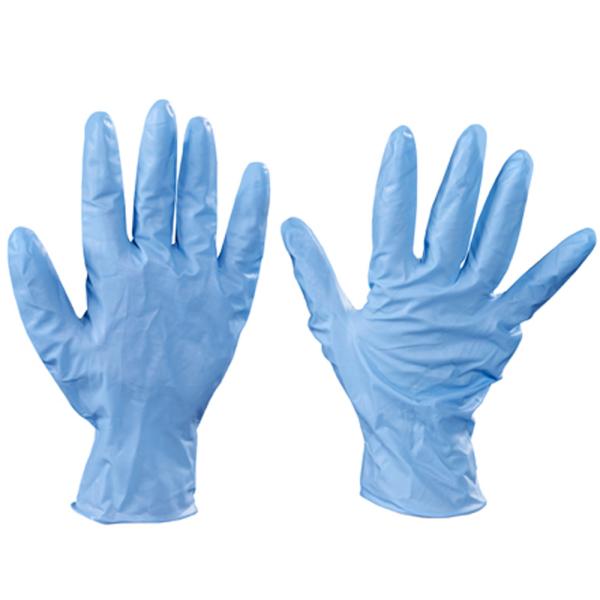 No Latex Proteins Safe Touch Blue Nitrile Gloves Excellent Cut Resistance