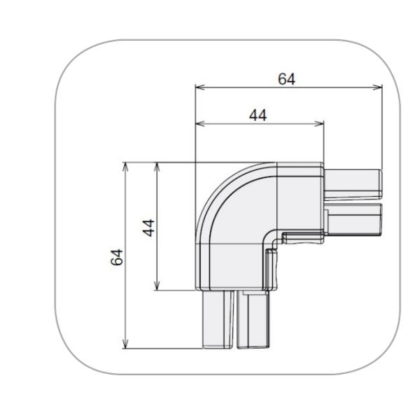 DYJ28-B15 Hight Quality 90 Degree Inner Type Aluminum Tube Connector for Lean System