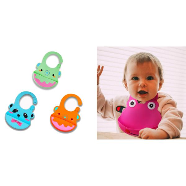 Lightweight Skip Hop Bib Silicone , Baby Food Catcher Bib Dishwasher Safe