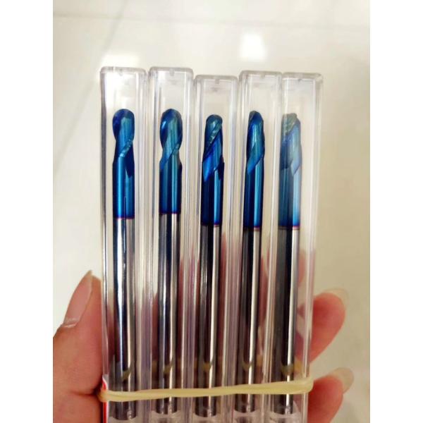 2 Flute Carbide Ball Nose End Mill HRC55 With AICrSiN Coating OEM / ODM