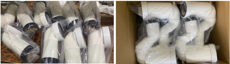Modern 90-Degree Bend P-Type Steam Trap Sewage Polyvinyl Chloride Pipe HP Bathroom Toilet Drainage WC Pan Connector