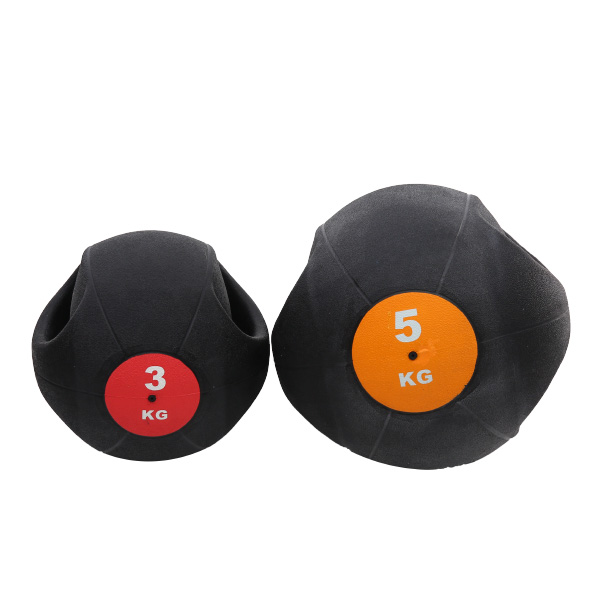 20lb Rubber Gym Weight Ball , 2 Handle Rubber Medicine Ball