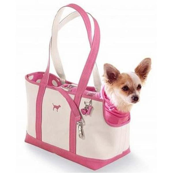 Fashion PU PinkPet Carrier Bag with 190T lining for travel or working