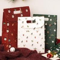 Festive Paper Gift Bags With Handles For Christmas Candy And Small Gifts Custom Logo