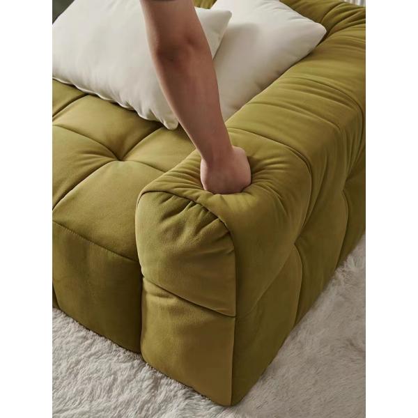 Double Sided Fabric Frosted Retro Velvet Sofa Square Combination