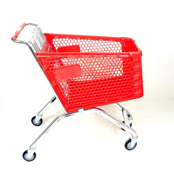 Fashionable Plastic Shopping Trolley Plastic Grocery Carts With Baby Seat
