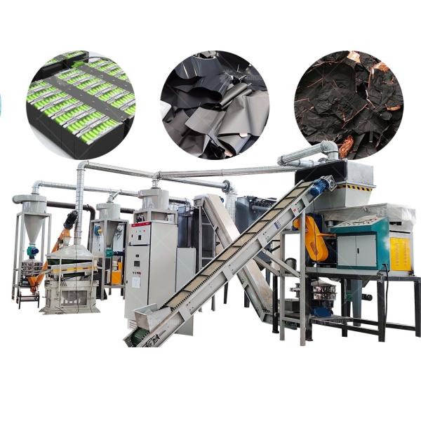 Weight KG 6000 kg Laptop Battery Separation Production Line for Scrap Lithium Battery