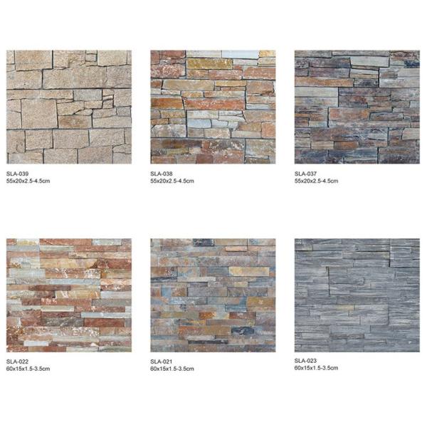 Natural Slate Cultured Stone Panels Rust Stone For Indoor Outdoor Wall