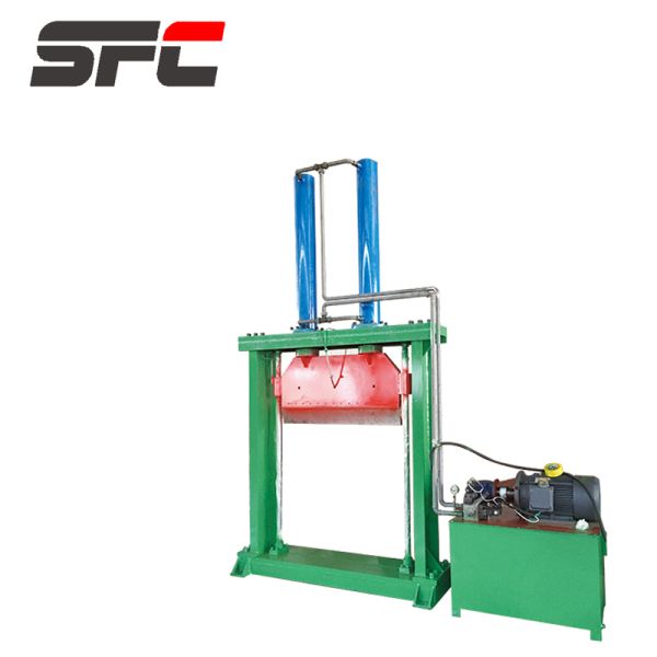 5.5KW Hydraulic Rubber Cutter with ±0.1 mm Cutting Accuracy and PLC Control System for Rubber Bales