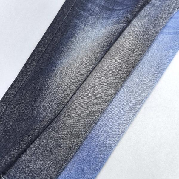 Tejido vaquero elástico de algodón T400 azul oscuro de 16S, 8 oz JSD3062, con 86,5% algodón y 13,5% T400