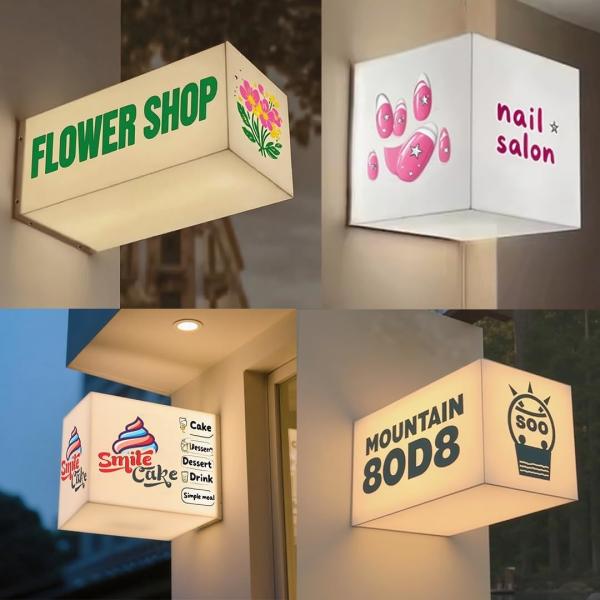 Custom Personalized LED Advertising Light Box with UV Printed Designs and Waterproof Outdoor Use