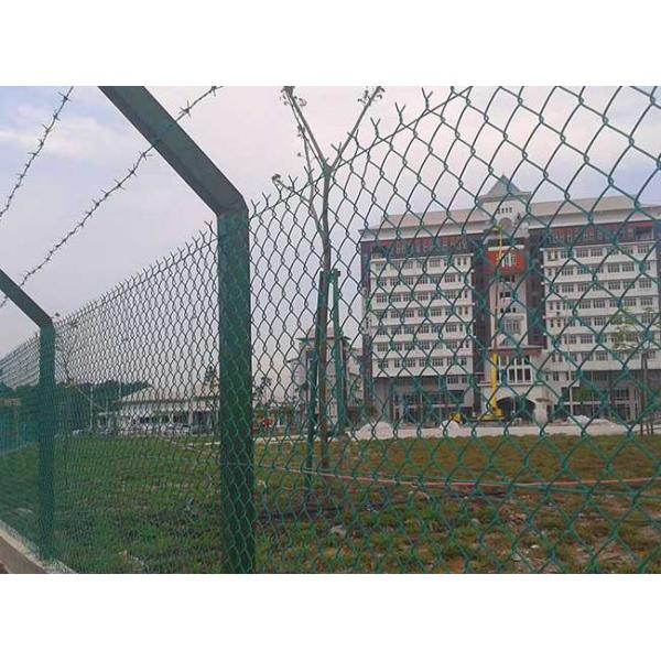 сетка диаманта PVC 12.7mm 15.9mm ограждая крен гальванизировала темное ое-зелен