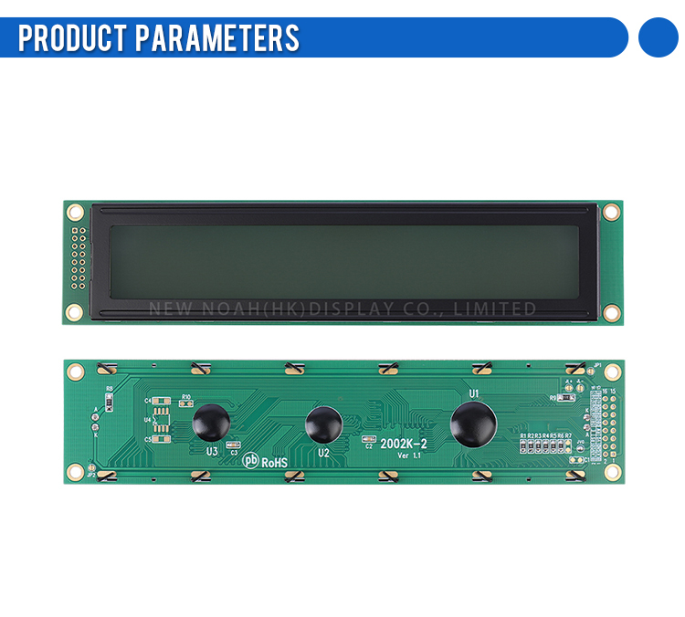 Gray Film 2002K-2 LCD Display Module 2X20 Optional ST7066U Font Screen Character LCD Display