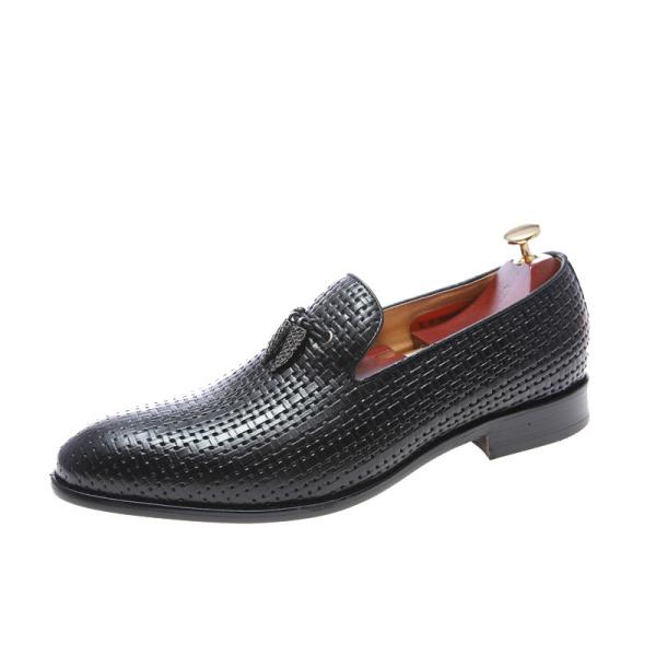 British Style 3D Embosses Mens Leather Dress Shoes brown Pointed Toe