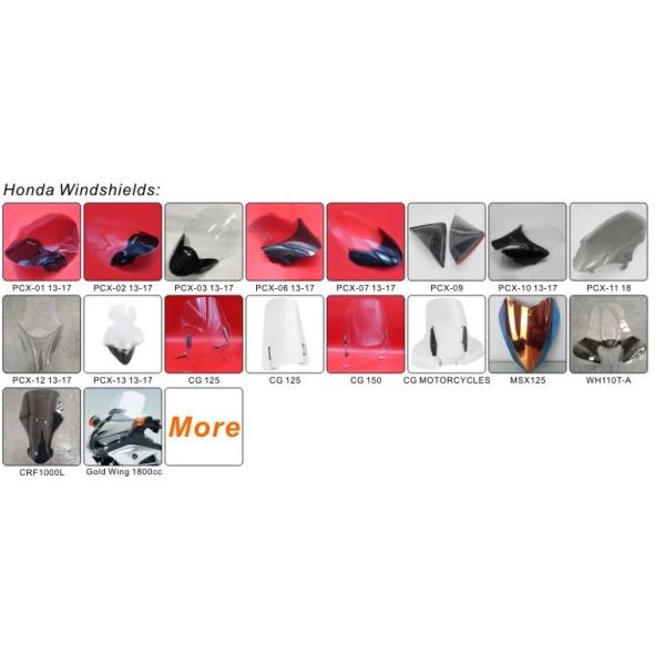 PMMA Convertible Wind Deflector , Motorcycle Wind Deflectors For Honda PCX125 PCX150