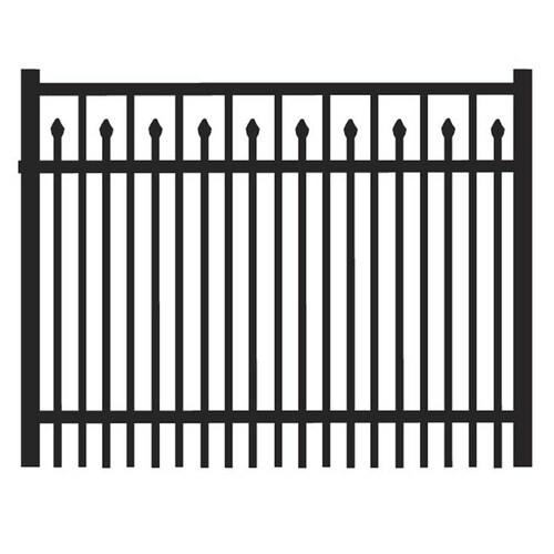 2500mm 3000mm Tubular Steel Fence Dark Grey Black Green Metal Tubular Fencing