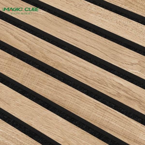 Office Easy Cleaning Acoustic Wood Panel Wall With Veneer Surface