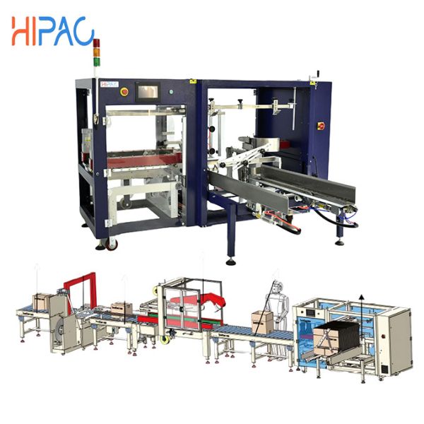 Hipac Fully Automatic Multifunctional Carton Packing Machine with Electric Driven Box Seal Line for Various Industries