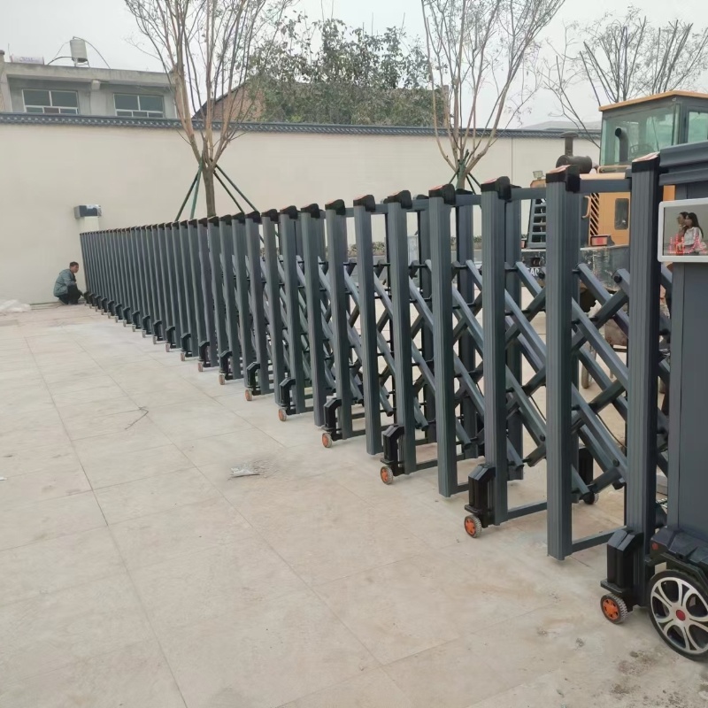Modern Indian House Main Gate Designs Trackless Sliding Folding Outdoor Automatic Retractable Gate