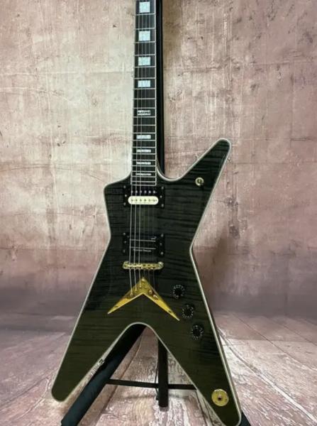 Custom Dimebag Darrell The Dean ML Type Shaped Electric Guitar Olive Green