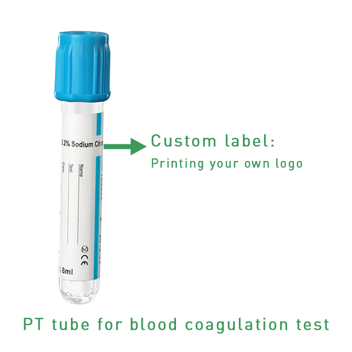 Medical Hospital Glass PET Disposable 1-5ml Test Tube With 3.2% Sodium Citrate Vacuum Blood Collection Tube