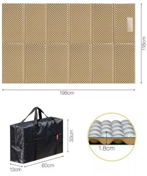 Double Sleeping Pad  foam fold mat, Camping Mat for Hiking Backpacking