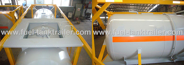 40 Ft Bulk Chemical Tanks  Aluminum Alloy Covered Environmental Friendly